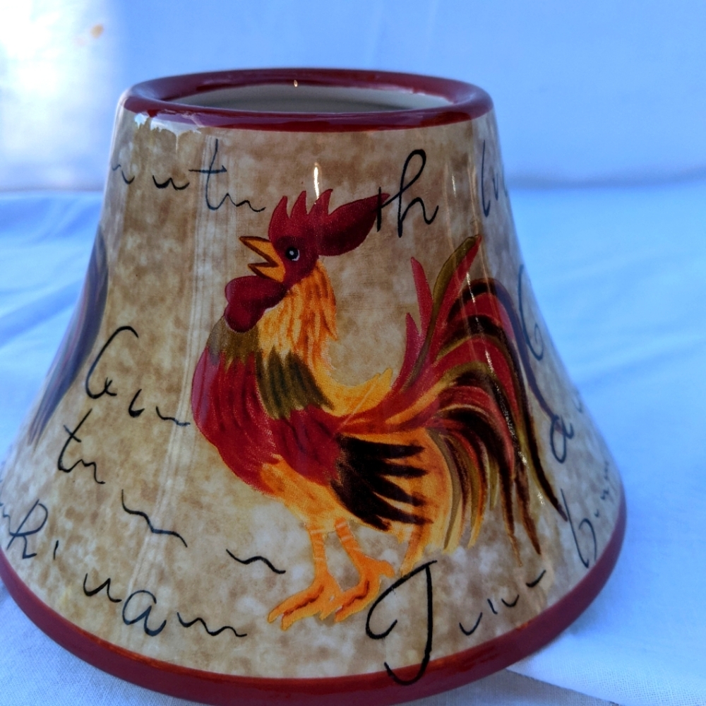 Yankee Candle Rooster jar shade.